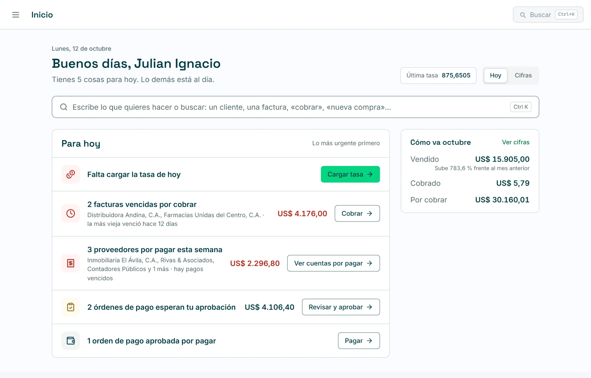 Inicio de Negobi: lo que hay que atender hoy